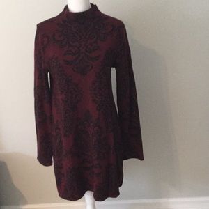 Jacquard tunic sweater